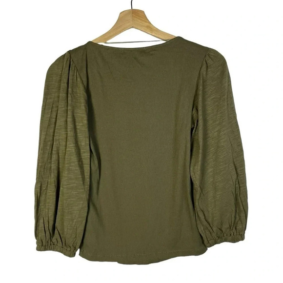 Sanctuary Olive Green Catch The Sun Long Sleeve Tee XS - Picture 2 of 3